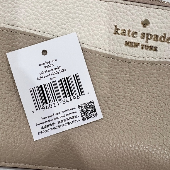 Kate Spade Wristlet, Tan and Cream Colored, Wallet - Colorblock light sand - Picture 5 of 5